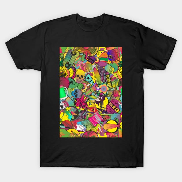 Colorful sticker bombing T-Shirt by FAawRay